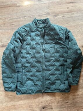 Swiss Tech Women's Quilted Puffer Jacket in Forest Green